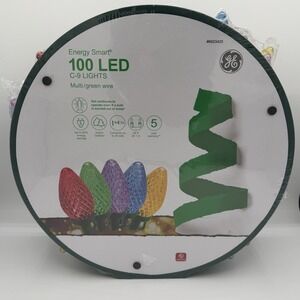 GE 100-count 66 Ft Energy Smart Multi-Color LED Diamond Cut C9 Christmas Lights